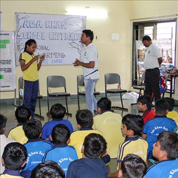 Global Warming: A burning issue addressed by the Aga Khan School, Chitravad's awareness programme 