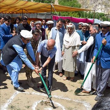 Princess Zahra Aga Khan attends ceremony to commence the construction of the Aga Khan Higher Secondary School, Garamchashma 